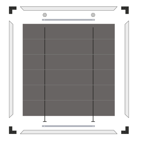 Elephant Forte Selbstbauzaun WPC anthrazit-Rahmen Alu 180x180cm