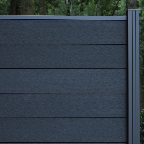 Elephant Steckzaun Fusion WPC anthrazit, Leiste anthrazit 180x174cm