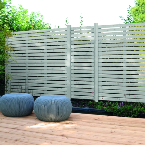 Rhombuszaun Fichte grau 180x180cm