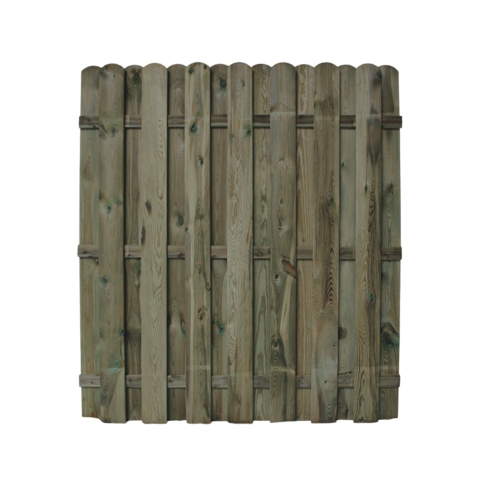 Bohlenzaun HOCH gerade Kiefer kdi gr�n 180x200cm