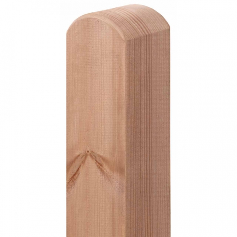 Zaunpfosten aus L�rche 9x9x220cm Rundkopf