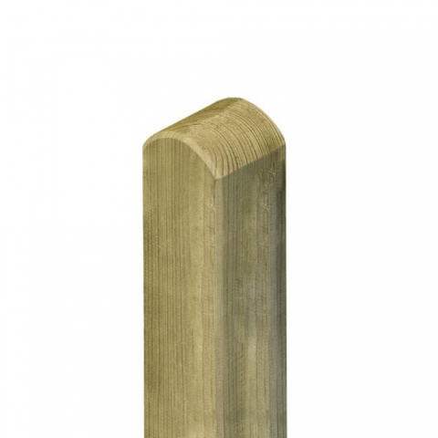 Zaunpfosten Kiefer 9x9x220cm mit Rundkopf kdi gr�n