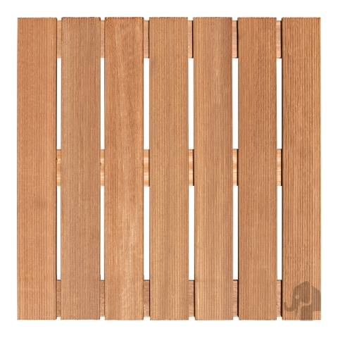 Terrassenfliese Elephant Bangkirai Hartholz 50x50x2,4cm geriffelt