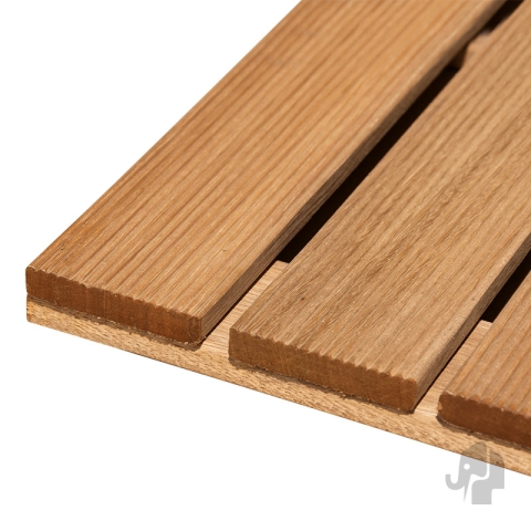 Terrassenfliese Elephant Bangkirai Hartholz 100x100x2,4cm geriffelt