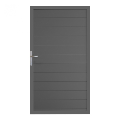 GrojaLumino Alu Steckzaun Tor Sonderbreite H:180cm anthrazit-anthrazit