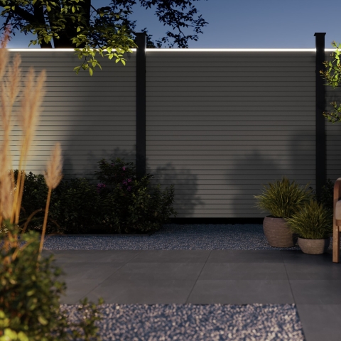 Osmo Lichtprofil oben Anthrazit (ohne LED) 1,9x4,1x184cm