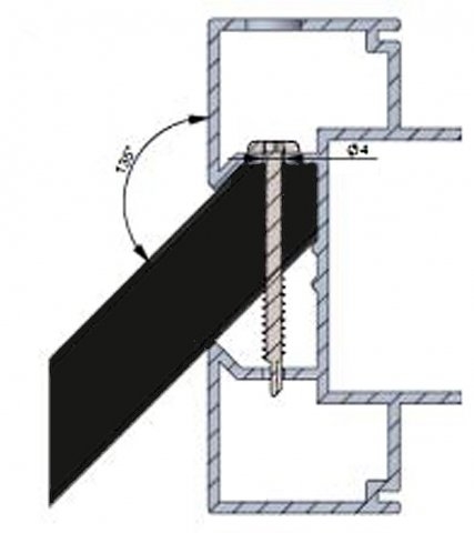 Aluminiumpfosten Typ C Eckpfosten variabel 9x9x100 cm Anthrazit