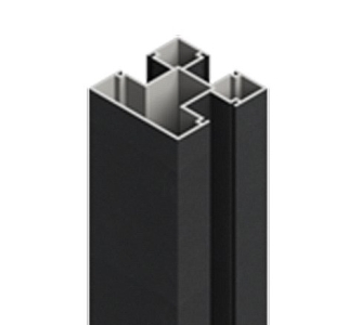 Aluminiumpfosten Typ D 7x7x250 cm Anthrazit