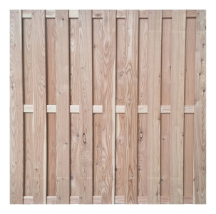 Bohlenzaun L&auml;rche natur Baltrum gerade 180x180cm