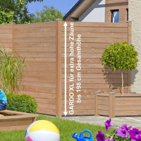 Selbstbauzaun Gardo XL DIY L�rche natur 180x194 cm