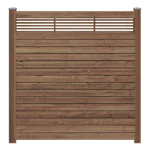 Selbstbauzaun Gardo XL DIY Kiefer KDI Braun mit Rankelement 180x194 cm