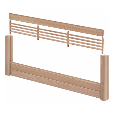 Selbstbauzaun Gardo XL DIY L�rche natur mit Rankelement 180x194 cm