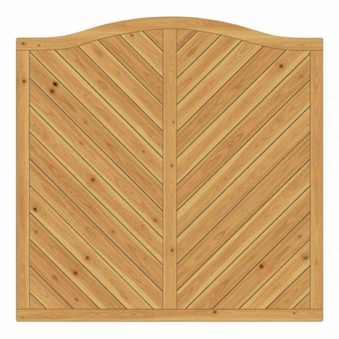 Sichtschutzzaun Lido Kronenbogen L�rche-Douglasie 180x180-165cm