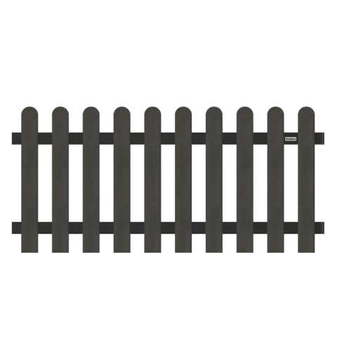 Elephant Classic-Vorgartenzaun anthrazit WPC abgerundet 180x100cm