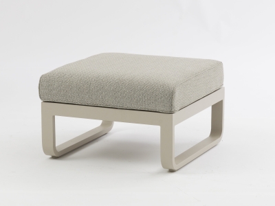 Zebra Fly Lounge Hocker, light taupe B: 68 x T: 70 x H: 43,5 cm