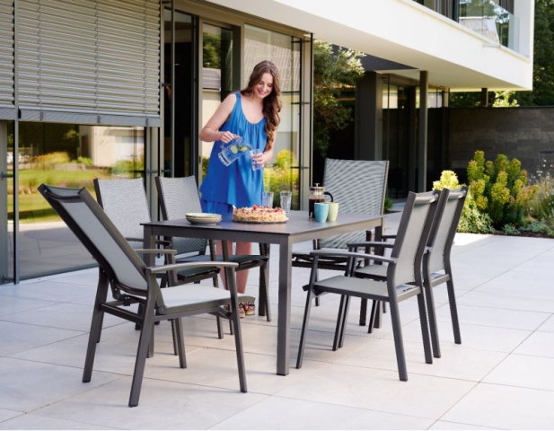 Sieger Lima Gartenm�belset grahpit 7-teilig