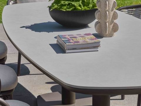 Apple Bee Melville Dining Tisch 280x110x77 HPMS stone bronze