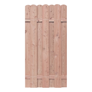 Bohlenzaun Rundkopf gerade Lärche natur 90x180 cm Bohlenzaun Rundkopf gerade Lärche natur 90x180 cm