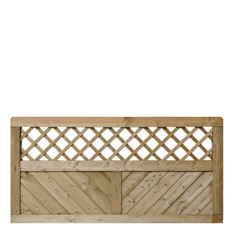 Massivzaun Marino 180x90cm mit Gitter Fichte kdi gr�n