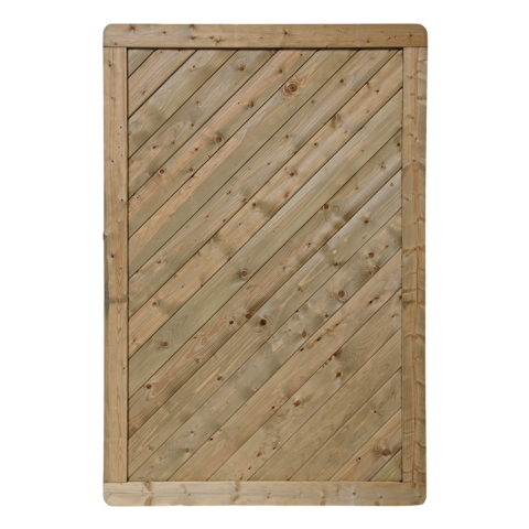 Massivzaun Trentino 120x180cm geschlossen Fichte kdi gr�n