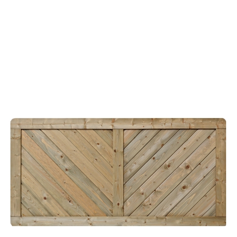 Massivzaun Trentino 180x90cm geschlossen Fichte kdi gr�n