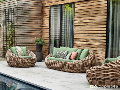 Apple Bee Cocoon Lounge-Set gr�n ca. 496x260cm