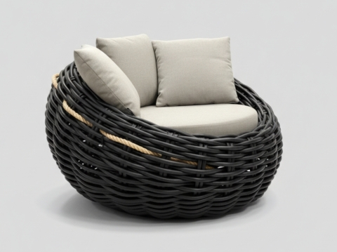 Apple Bee Cocoon-Condor Lounge-Set Black wash ca. 390x366cm