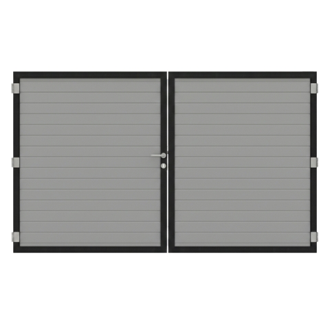 Osmo Alu Fence Grau Doppeltor Sonderma�