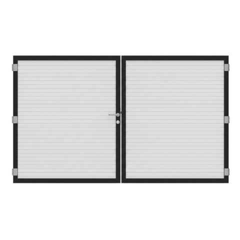 Osmo Alu Fence Juel Wei� Doppeltor Sonderma�