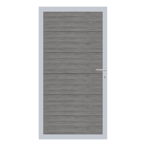 Elephant Mix and Match Zauntor silbern 90x175cm, Bausatz, Füllung WPC Natural Grey co-extrudiert Elephant Mix and Match Zauntor silbern 90x175cm, Bausatz, Füllung WPC Natural Grey co-extrudiert