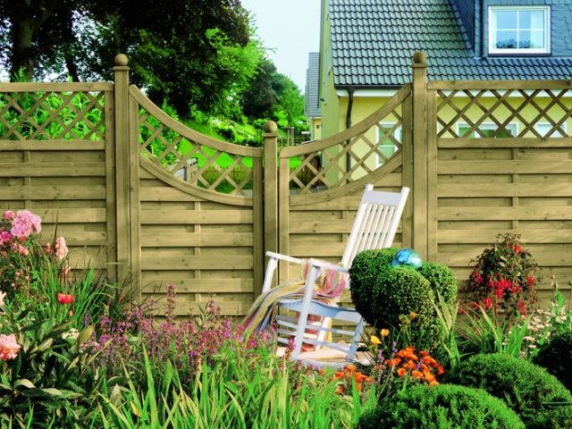 Dichtzaun XL Abschlu� Kiefer KDI 90x180-90 cm 1158