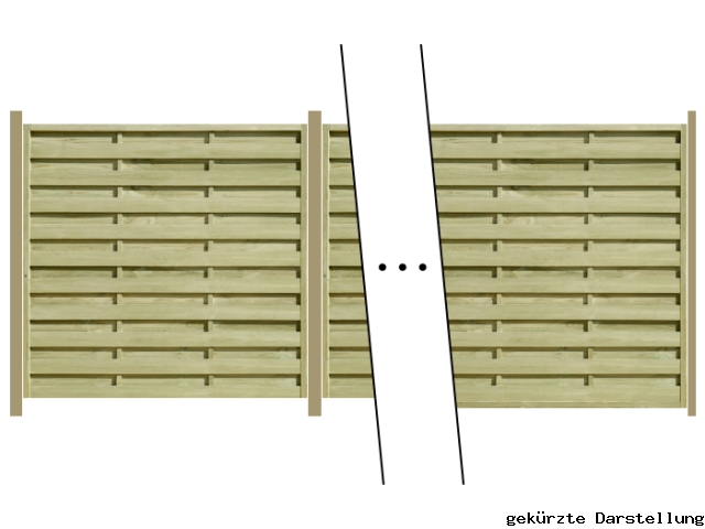 5,71m Dichtzaun Eco mit 7er Pfosten und Einschlagh�lsen - ME27185