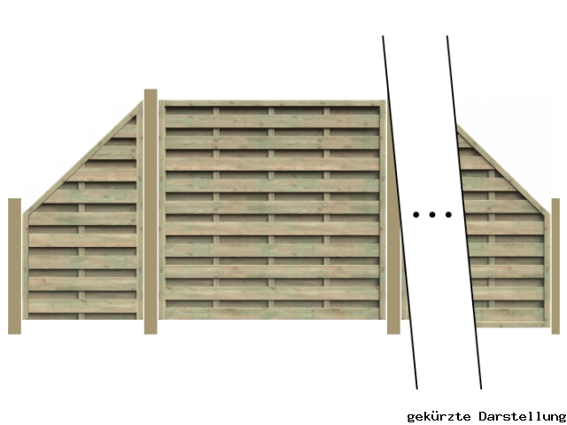 5,59m Dichtzaunreihe gerade kdi gr�n - ME61874