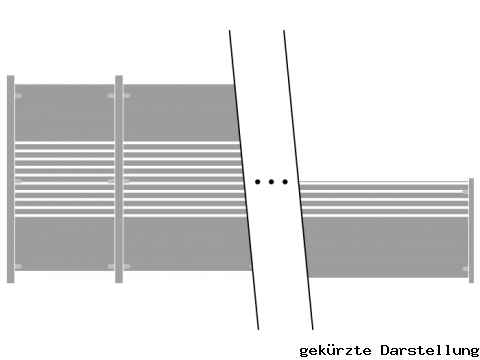 5,22m Zaun GroJa Ambiente aus Glas - ME30792